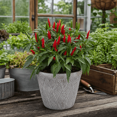 1 Apache Chilli Pepper Plant, Live Hot Pepper, Patio Ready, Grow Your Own Chilli, 2Ltr Root Ball - Frankton's