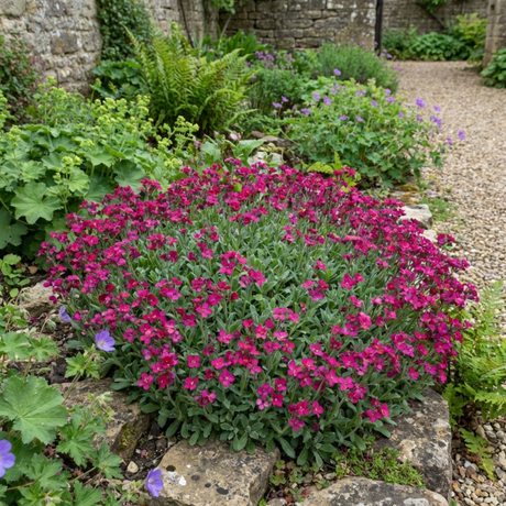 1 Arabis Aubrieta Deep Rose Plant, Hardy Evergreen Alpine Perennial, 2 Litre Root Ball - Frankton's