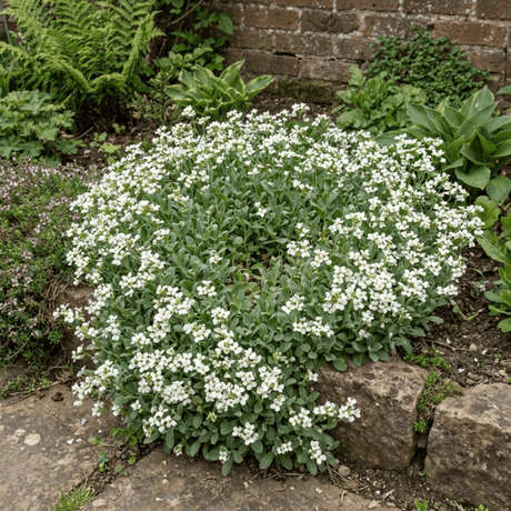 1 Arabis Aubris White Rockcress Plant, Hardy Alpine Perennial Ground Cover, 2L Root Ball - Frankton's