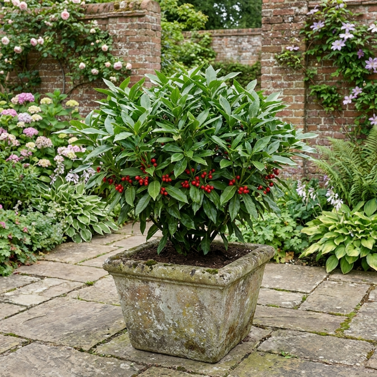 1 Aucuba Japonica Rozannie Plant, Hardy Evergreen Shrub, Outdoor Garden Ready, 3 Litre Root Ball - Frankton's