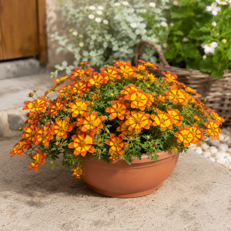 1 Bidens Taka Tuka Red Yellow Brush Trailing Plant, Bee Friendly Outdoor Summer Flowering, 21cm Root-ball - Frankton's