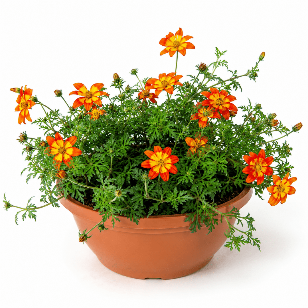 1 Bidens Taka Tuka Red Yellow Brush Trailing Plant, Bee Friendly Outdoor Summer Flowering, 21cm Root-ball - Frankton's