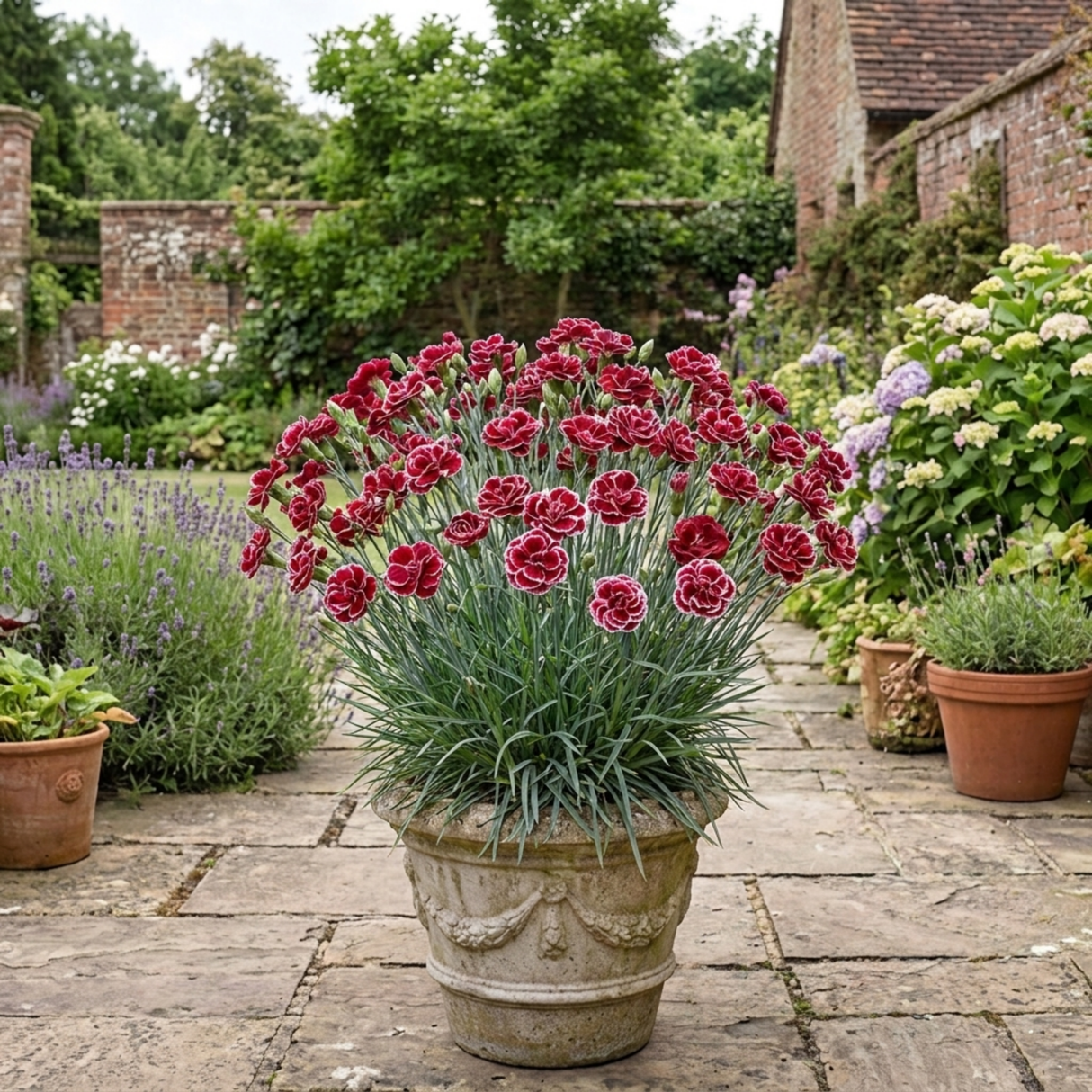 1 Carnation Capitan Diaz Dianthus Plant, Outdoor Hardy Summer Flowering Garden Perennial, 2Ltr Root-Ball - Frankton's