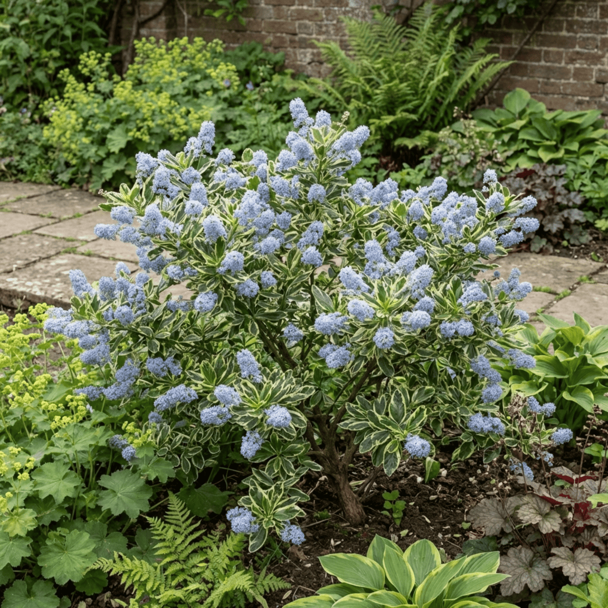1 Ceanothus Cool Blue Plant, Hardy Blue Flowering Evergreen Shrub, California Lilac, 3 Litre Root Ball - Frankton's