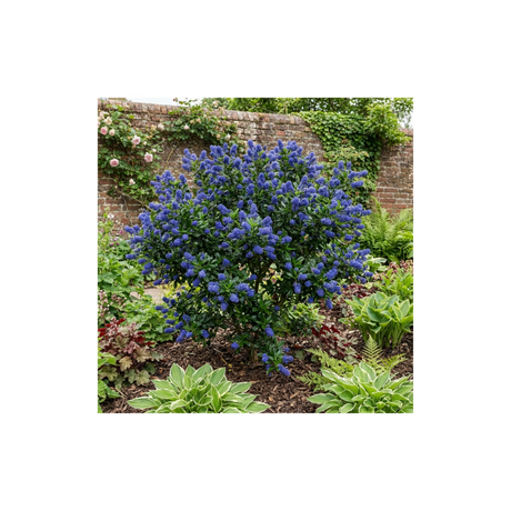 1 Ceanothus Victoria Plant, Hardy Evergreen Blue Flowering Shrub, Outdoor Garden Ready, 3 Litre Root-Ball - Frankton's