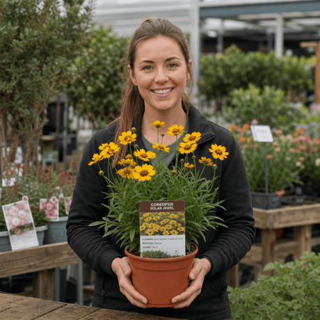 1 Coreopsis Solar Jewel Live Perennial Plant, Hardy Summer Flowering Garden, 3 Litre Root-Ball - Frankton's
