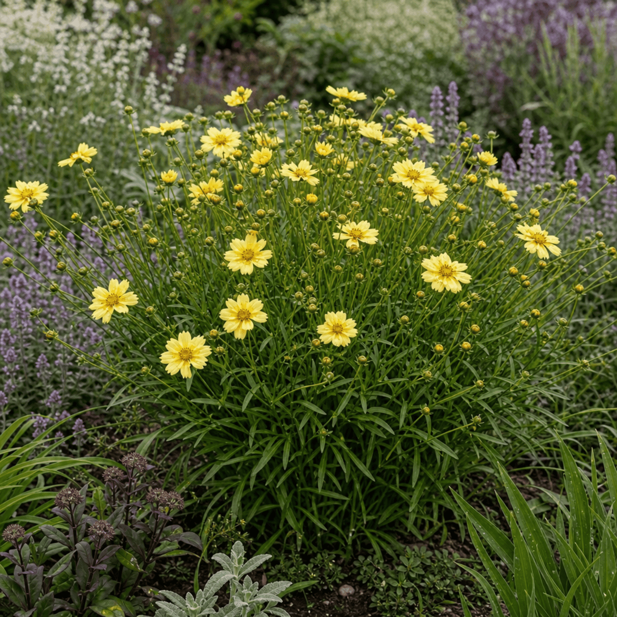 1 Coreopsis Solar Moon Perennial Plant, Hardy Yellow Tickseed Flower, 3 Litre Root Ball - Frankton's