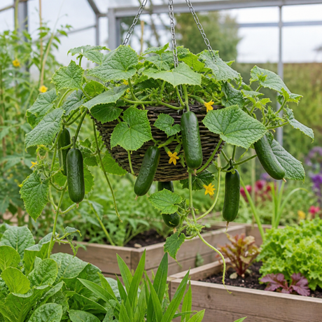 1 Cucumber Tasty Green Plant, Grow Your Own Fresh Cucumbers, Garden Ready, 2 Litre Root Ball - Frankton's