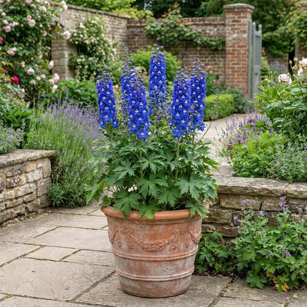 1 Delphinium Pixie Neptune Rocket, Hardy Perennial Flowering Plant, Garden Ready, 3 Litre Root Ball - Frankton's