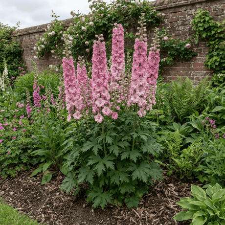 1 Delphinium Pixie Rose Rocket Hardy Perennial Plant, Cottage Garden Summer Flowering, 19cm Root-Ball - Frankton's