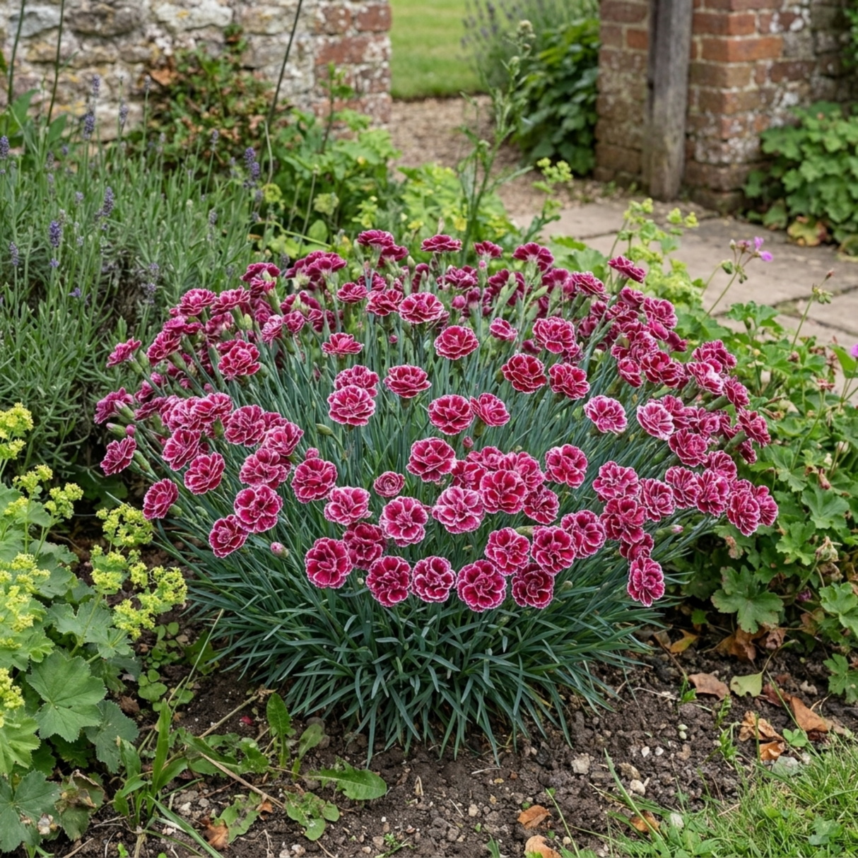 1 Dianthus Cherry Daiquiri Plant, Fragrant Hardy Summer Bedding Perennial, Outdoor Garden Ready, 5L Root Ball - Frankton's