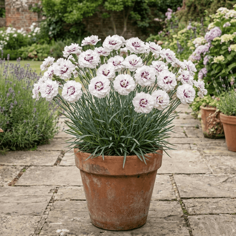 1 Dianthus Coconut Sundae Cottage Pinks Plant, Summer Flowering Perennial, 2Ltr Root Ball - Frankton's