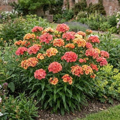 1 Dianthus Tequila Sunrise Plant, Fragrant Summer Flowering Perennial, Hardy Garden Ready, 5L Root Ball - Frankton's