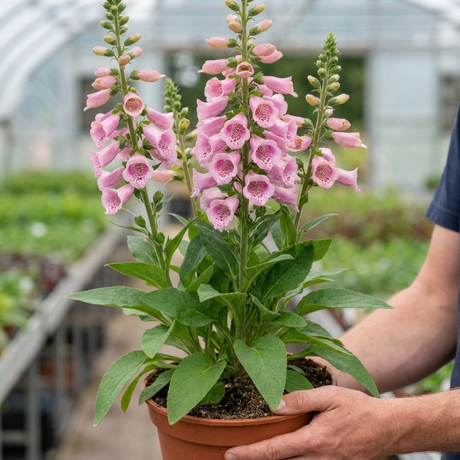 1 Digitalis Hanabee Pink Foxglove Plant, Hardy Perennial for Cottage Garden, 2Ltr Root Ball - Frankton's