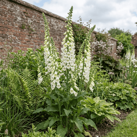 1 Digitalis Hanabee White Foxglove Plant, Hardy Bee Friendly Perennial, Summer Flowering, 2 Litre Root Ball - Frankton's