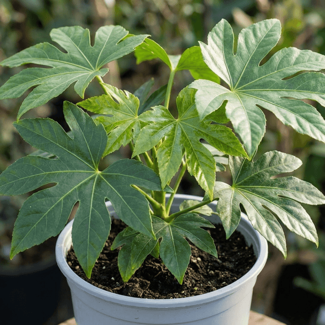 1 Fatsia Japonica Japanese Aralia Plant, Hardy Evergreen Shade Loving Shrub, 7.5 Litre Root-Ball - Frankton's