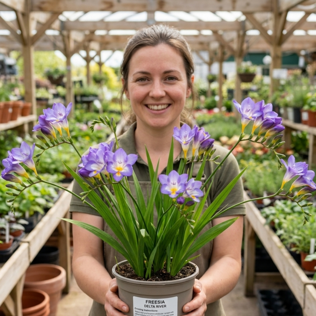 1 Freesia Delta River Hardy Perennial Plant, Fragrant Scented Summer Flowers, Garden Ready, 2L Root Ball - Frankton's