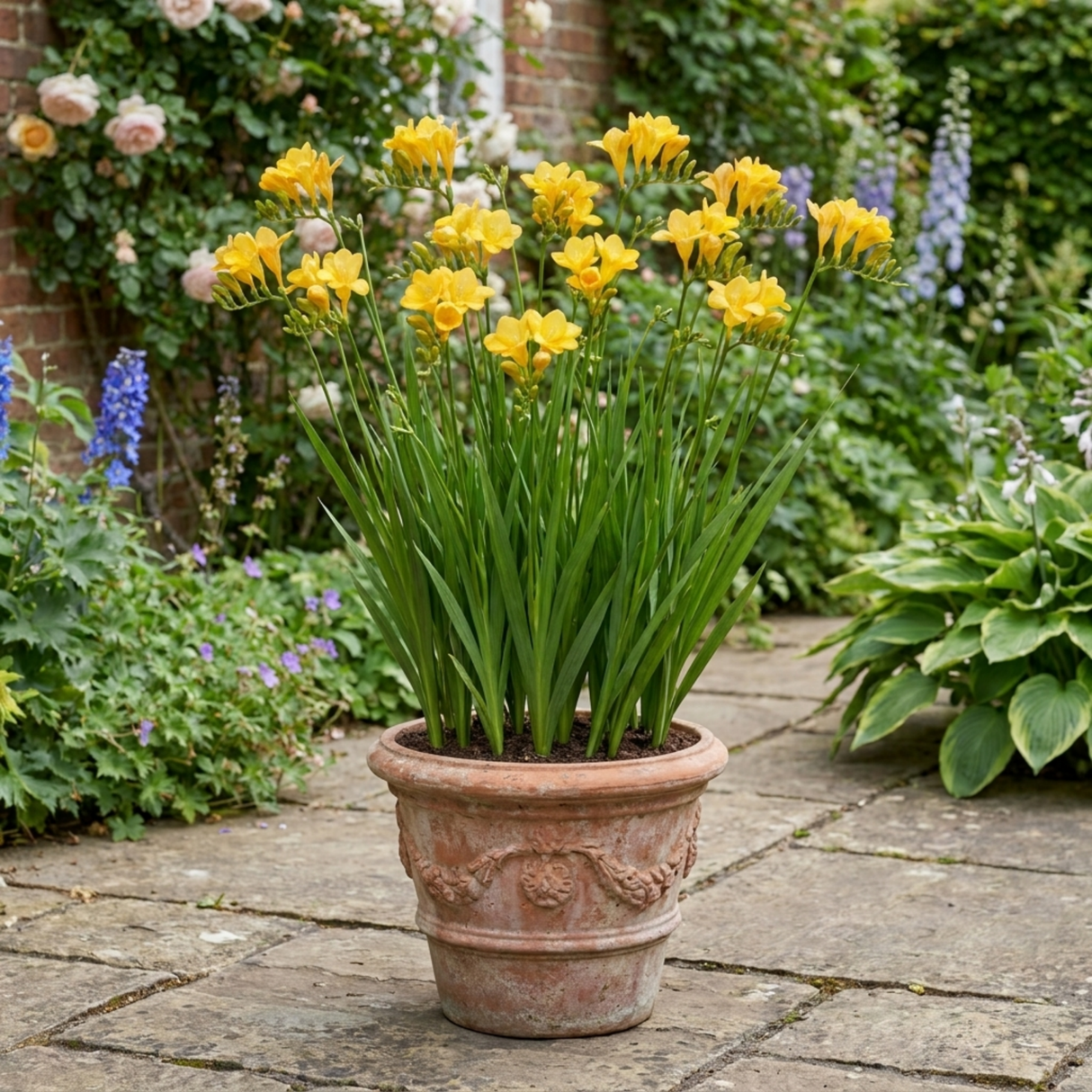 1 Freesia Gold River Outdoor Garden Plant, Fragrant Hardy Summer Flowering Perennial, 2 Litre Root Ball - Frankton's