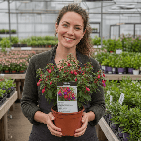 1 Fuchsia Beacon Hardy Perennial Plant, Summer Flowering, Outdoor Garden Ready, 3 Litre Root Ball - Frankton's