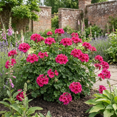 1 Geranium Calliope Deep Rose, Premium Large Flowering Summer Bedding Plant, 5L Root-Ball - Frankton's