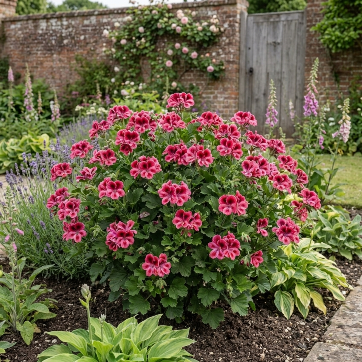 1 Geranium Calliope Rose Splash Plant, Premium Summer Bedding, Garden Ready, 5 Litre Root Ball - Frankton's