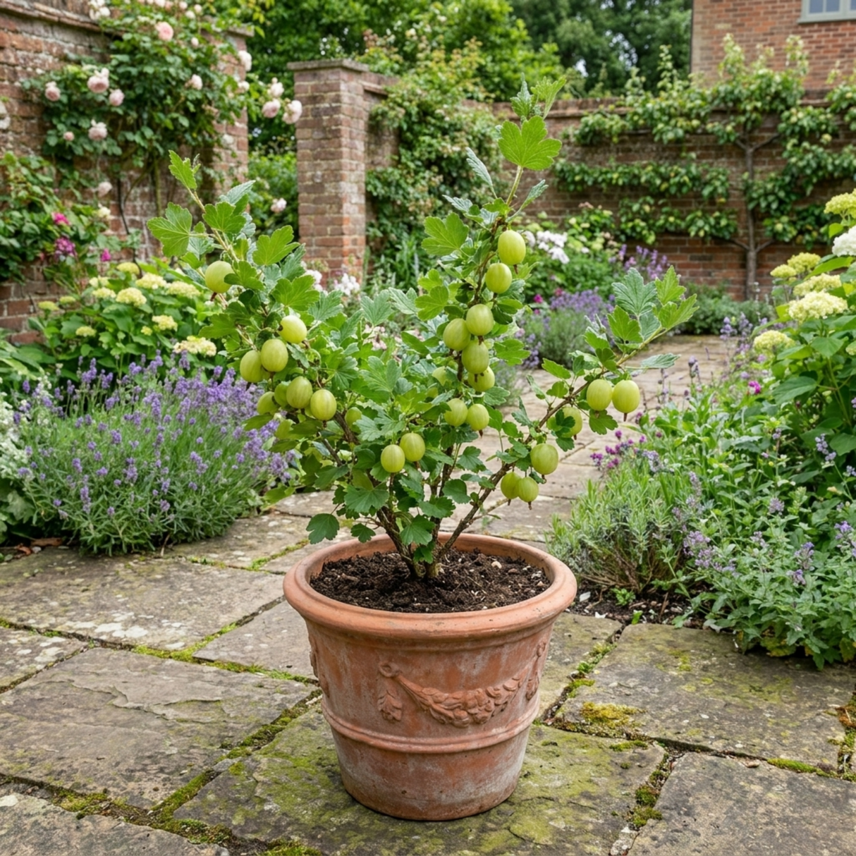 1 Gooseberry Invicta Bush, Hardy Self Fertile Fruit Plant, Easy Grow Disease Resistant, 2 Litre Root Ball - Frankton's