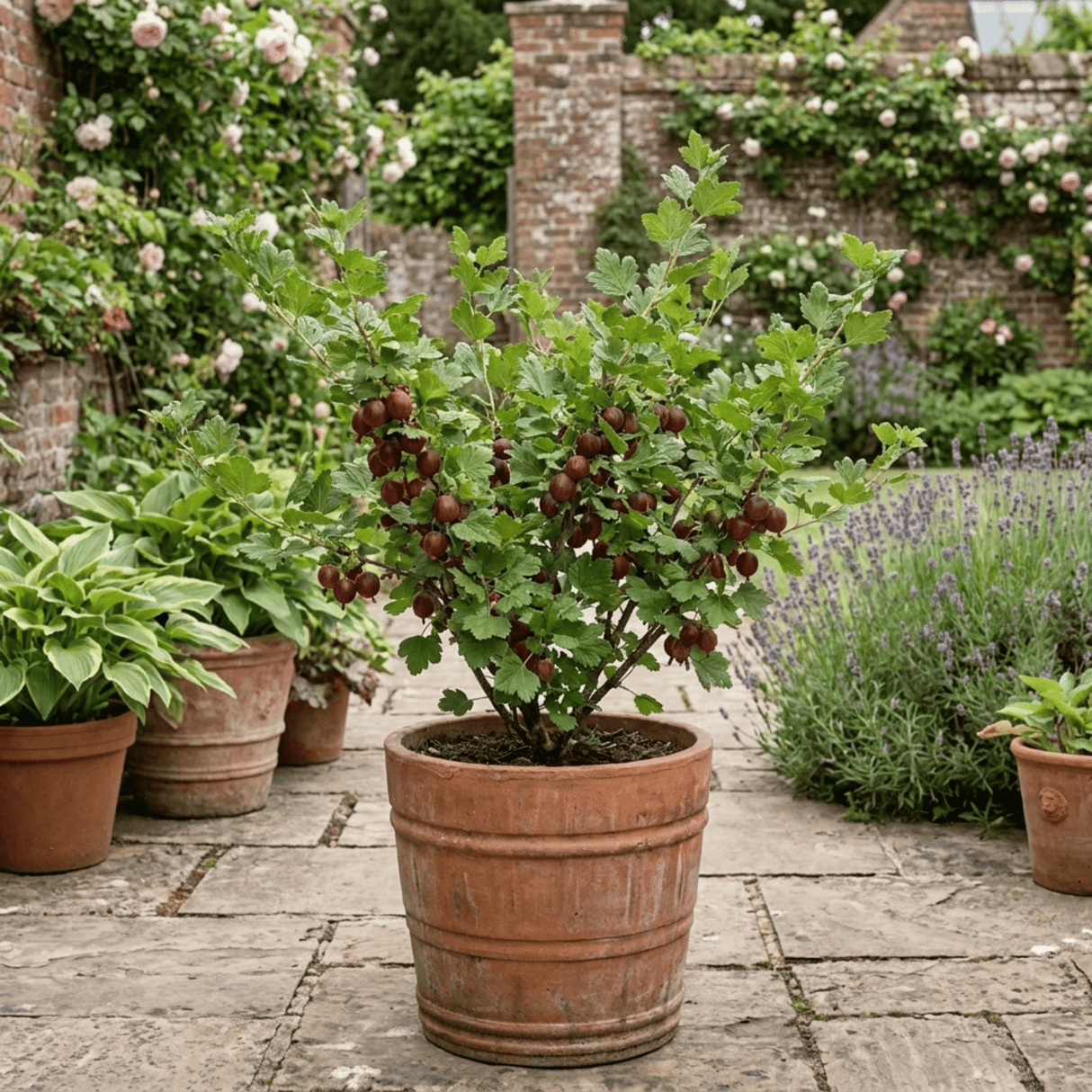 1 Gooseberry Kamieniar Plant, Hardy Edible Fruit Bush, Outdoor Garden Ready, 17cm Root Ball - Frankton's
