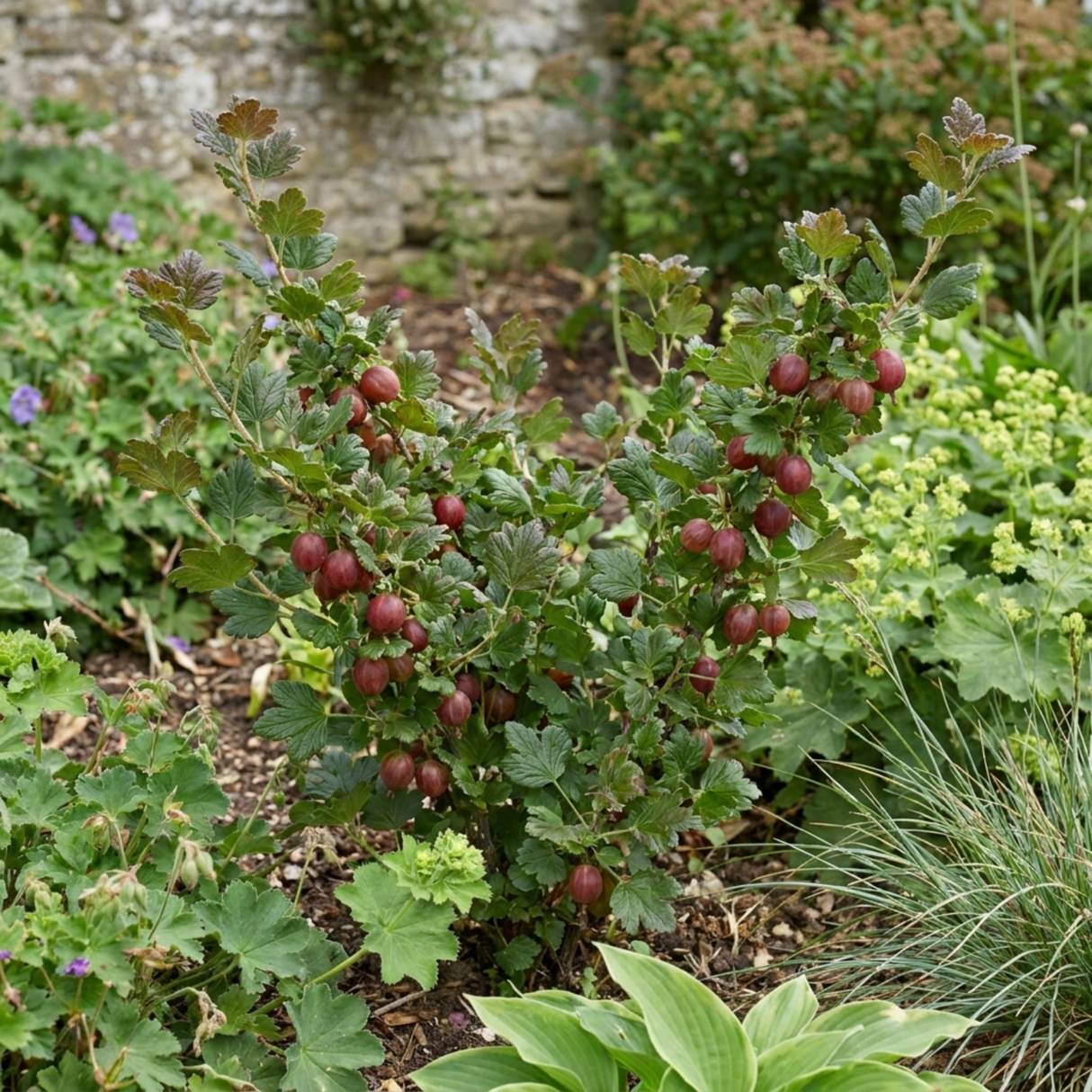 1 Gooseberry Murcurines Plant, Self Fertile Hardy Fruit Bush for Garden, 17cm Root-Ball - Frankton's