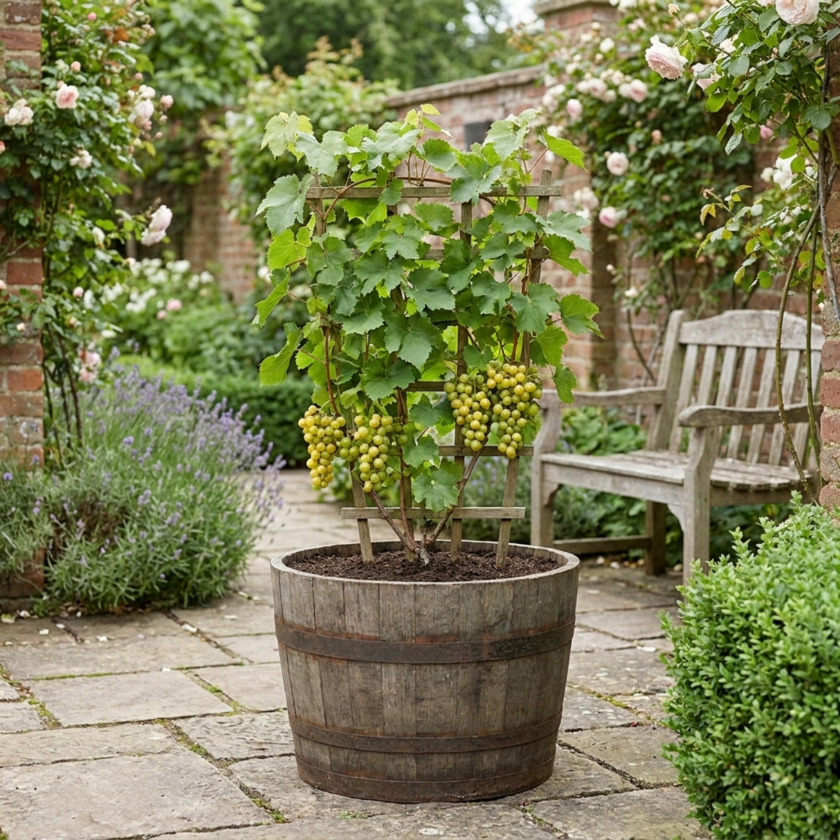 1 Grape Vine Vitis Exalta White Plant, Hardy Outdoor Garden Ready, 3 Litre Root-Ball - Frankton's
