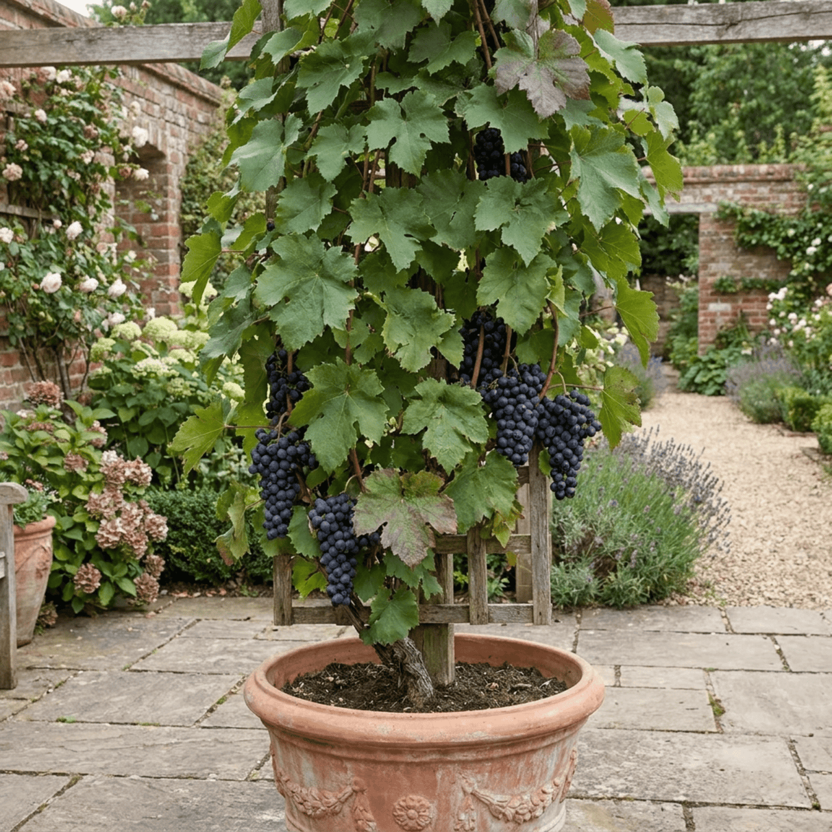 1 Grape Vitis Attiki Black Grapevine Plant, Hardy Outdoor Garden Ready, 3 Litre Root Ball - Frankton's