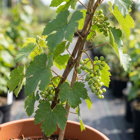 1 Grape Vitis Sulima White Vine Plant, Self Pollinating Hardy Outdoor Garden Ready, 3 Litre Root-Ball - Frankton's