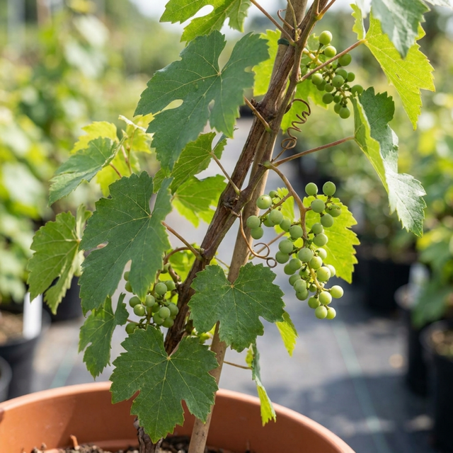 1 Grape Vitis Sulima White Vine Plant, Self Pollinating Hardy Outdoor Garden Ready, 3 Litre Root-Ball - Frankton's