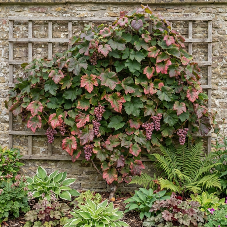 1 Grape Vitis Supernova Pink Plant, Outdoor Hardy Grape Vine for Garden, 3 Litre Root-Ball - Frankton's