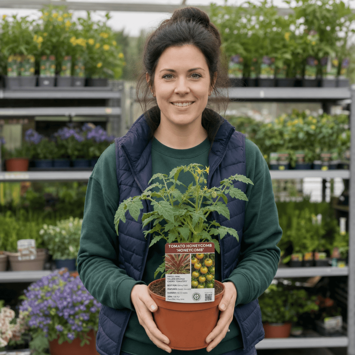1 Honeycomb Cherry Tomato Plant, Outdoor Garden Ready, Grow Your Own Tomatoes, 2 Litre Root Ball - Frankton's