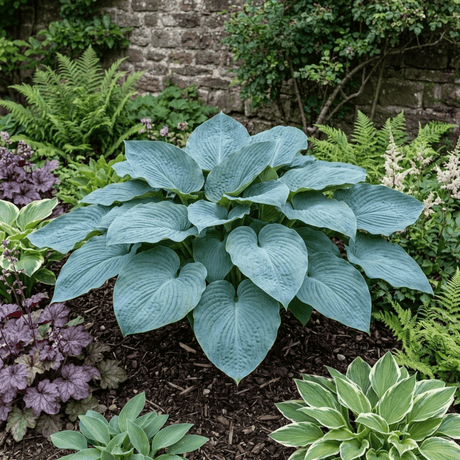 1 Hosta Blue Mammoth Plant, Large Outdoor Garden Ready Hardy Perennial for Shade, 17cm/2 Litre Root Ball - Frankton's