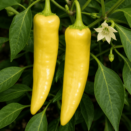 1 Hungarian Hot Wax Chilli Pepper Plant, Outdoor Garden Ready, Grow Your Own Chilli, 2Ltr Root Ball - Frankton's