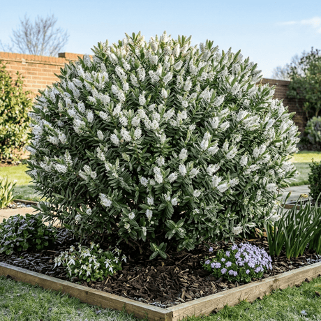 1 Large, Garden Ready Plant - Hebe Sutherlandii (Shrubby Veronica), 17cm/2L Pot - Frankton's
