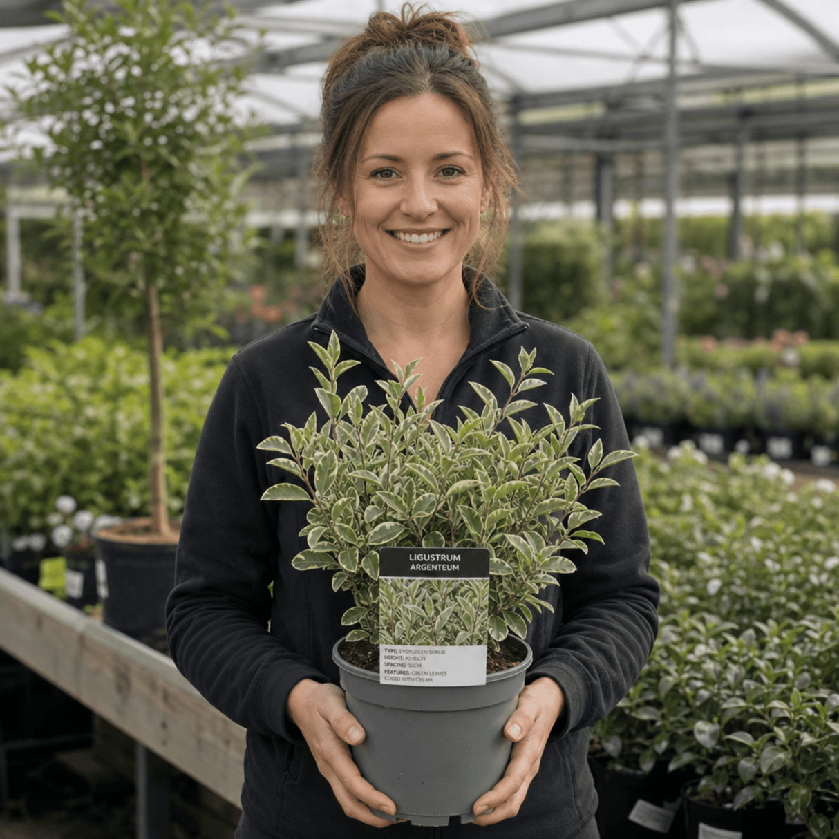 1 Large Hedge Plant - Ligustrum Argenteum, Outdoor Garden Ready, 2L Pot - Frankton's