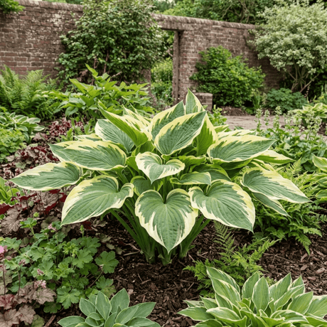 1 Large Hosta Atlantis Hardy Perennial Plant, Outdoor Garden Ready, 17cm Root-Ball, For Shade - Frankton's