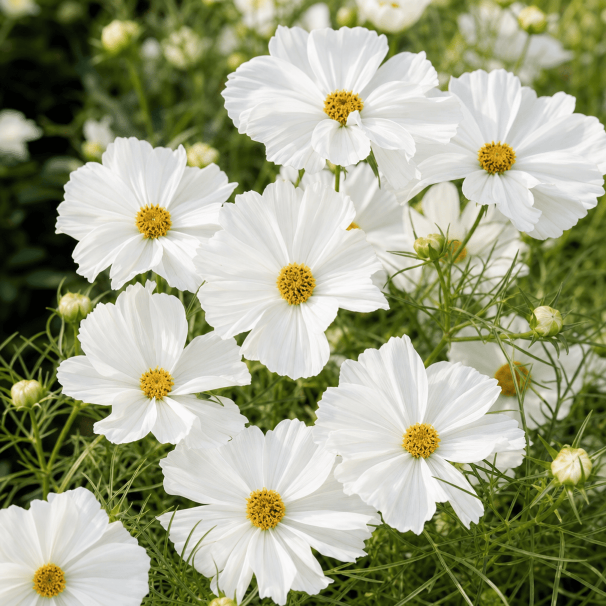 1 Large Plant - Cosmos Apollo White, Ready to Plant in Your Garden, 2L Pot - Frankton's
