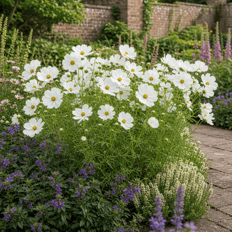 1 Large Plant - Cosmos Apollo White, Ready to Plant in Your Garden, 5L Pot - Frankton's