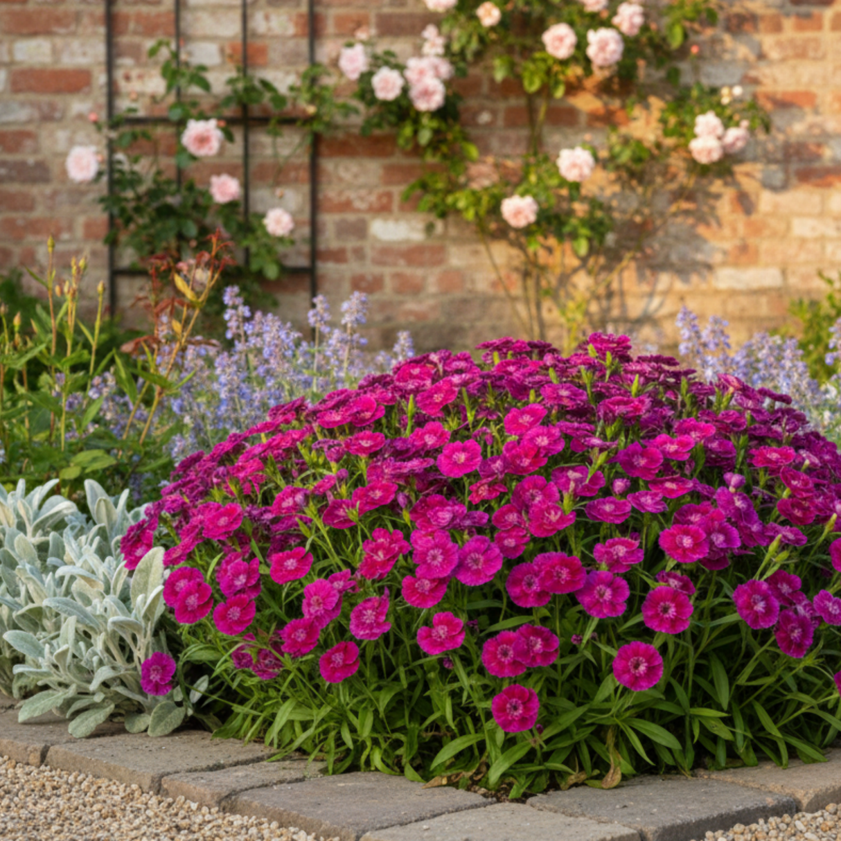 1 Large Plant - Dianthus Dart Purple, Ready to Plant in Your Garden, 2L Pot - Frankton's