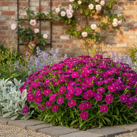 1 Large Plant - Dianthus Dart Purple, Ready to Plant in Your Garden, 2L Pot - Frankton's