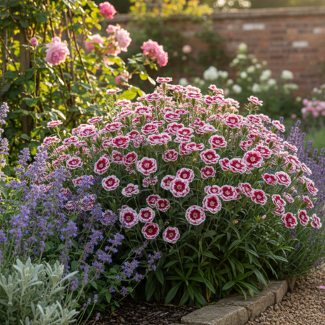 1 Large Plant - Dianthus Dart Red White Picotee, Ready to Plant in Your Garden - Frankton's