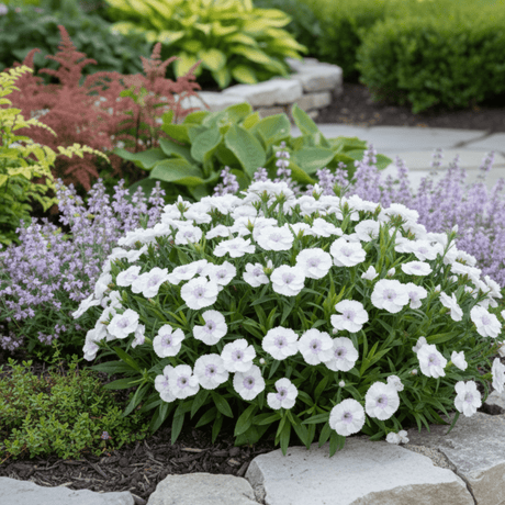 1 Large Plant - Dianthus Dart White, Ready to Plant in Your Garden, 2L Pot - Frankton's