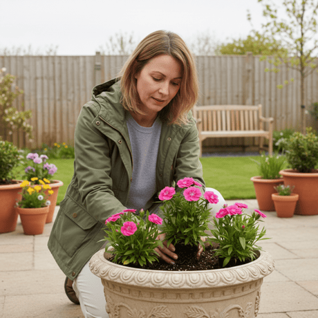 1 Large Plant - Dianthus Pink Celebration, Ready to Plant in Your Garden, 2L Pot - Frankton's