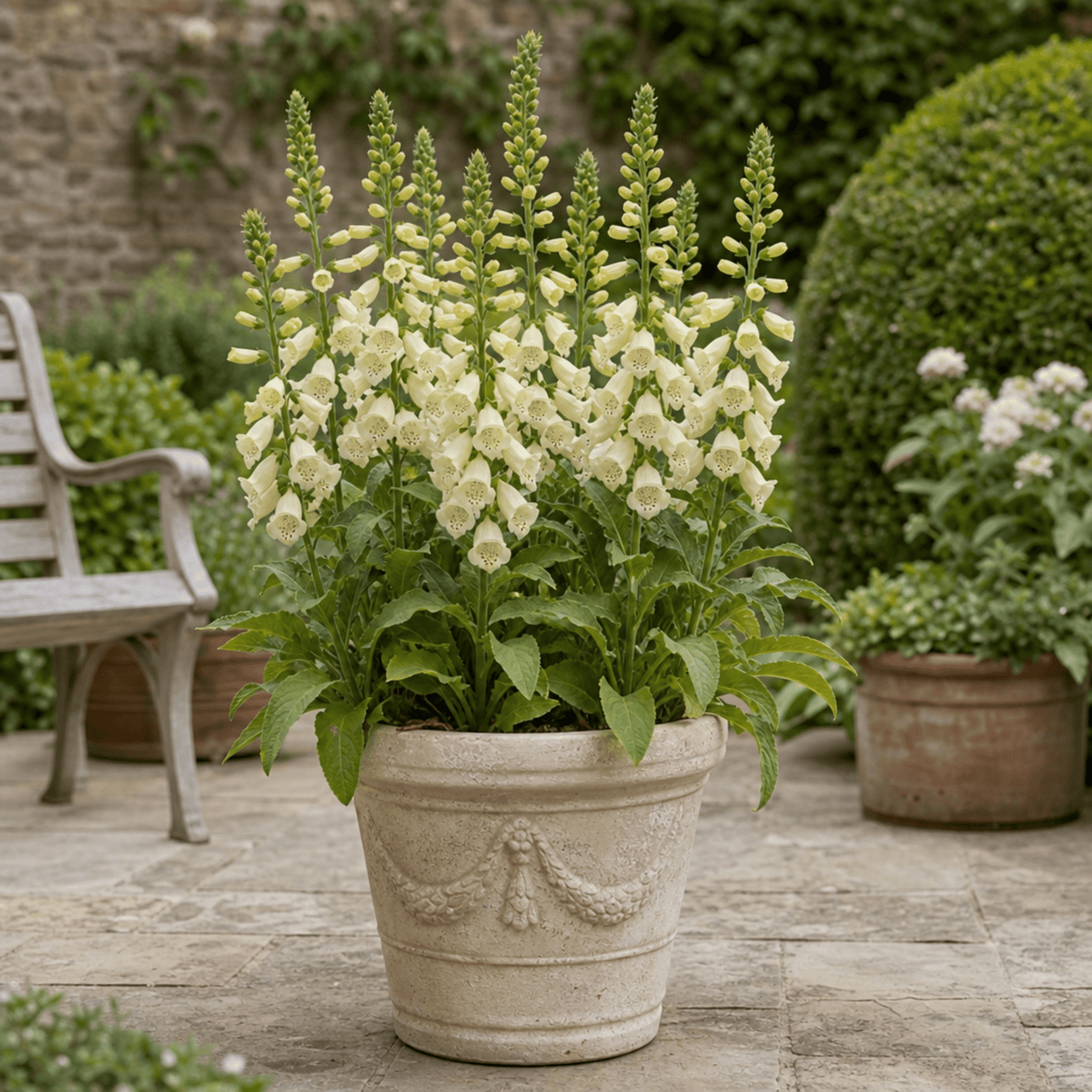 1 Large Plant - Digitalis Dalmatian Cream, Ready to Plant in Your Garden, 2L Pot - Frankton's