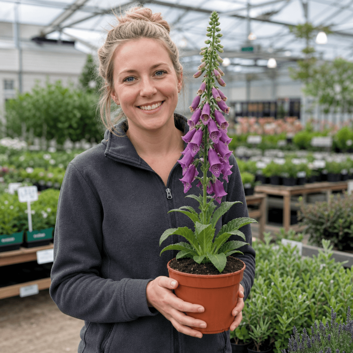 1 Large Plant - Digitalis Dalmatian Purple, Outdoor Garden Ready, 2L Pot - Frankton's
