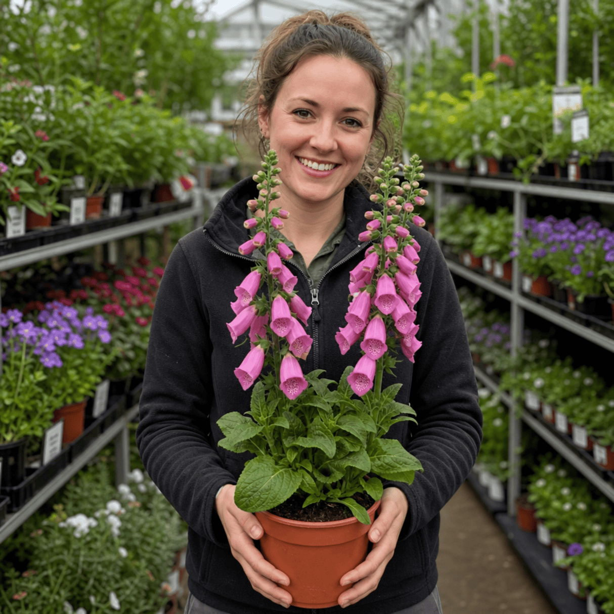 1 Large Plant - Digitalis Dalmatian Rose, Ready to Plant in Your Garden, 2L Pot - Frankton's