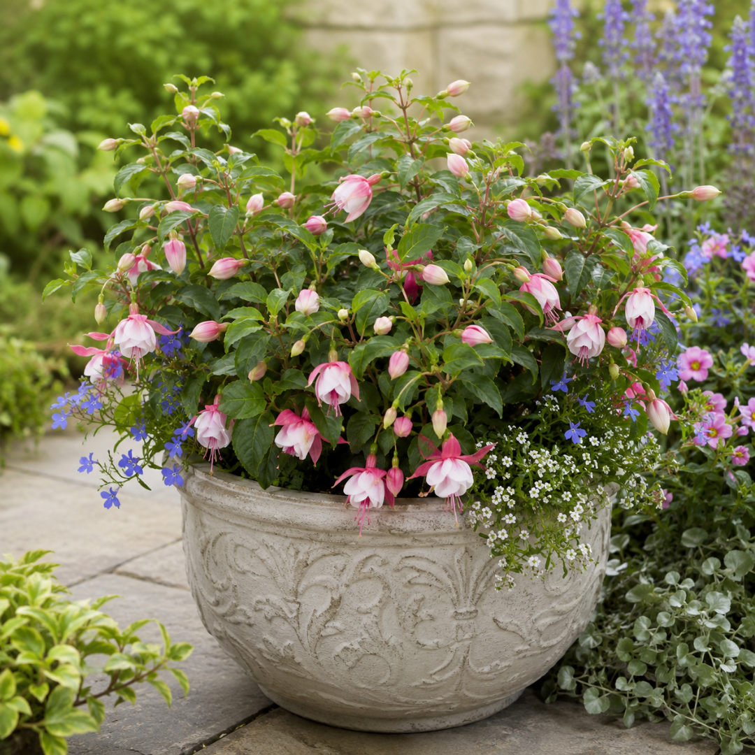 1 Large Plant - Fuchsia Bush Patio Princess, Outdoor Garden Ready, 5L Pot - Frankton's